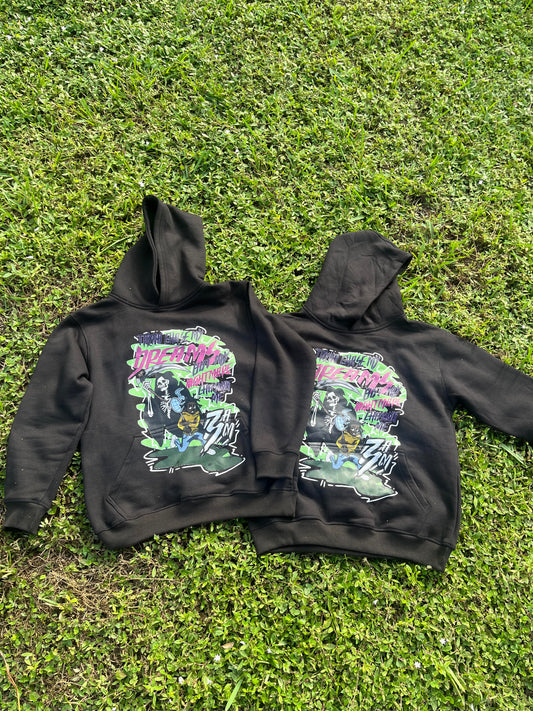 Grateful Dead Hoodie Wood Bears Green Hoody